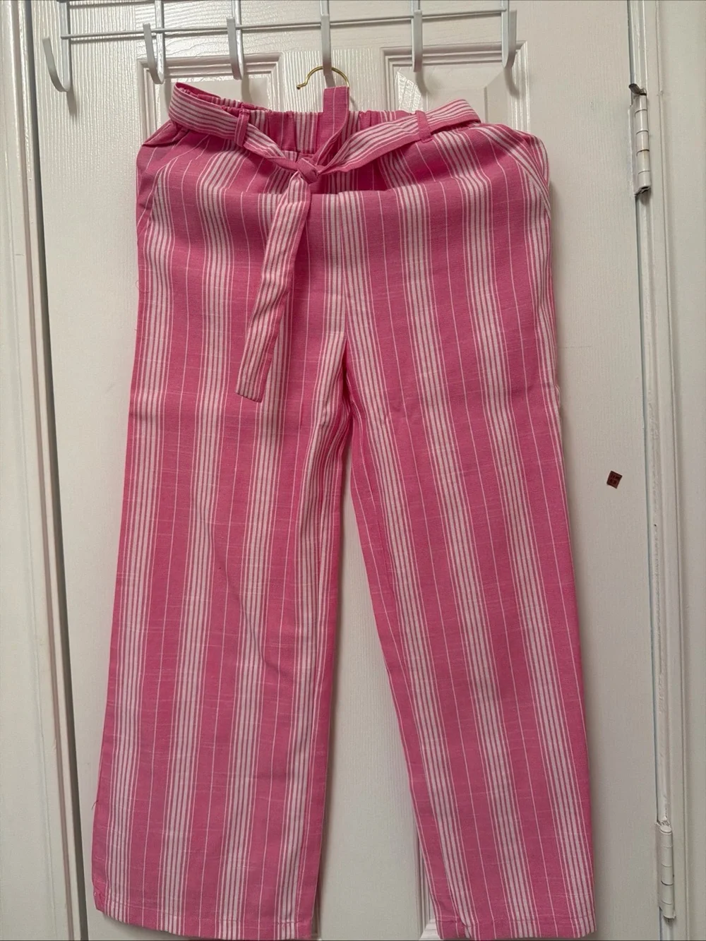 Tahari Girls Pink and White Striped Matching Set